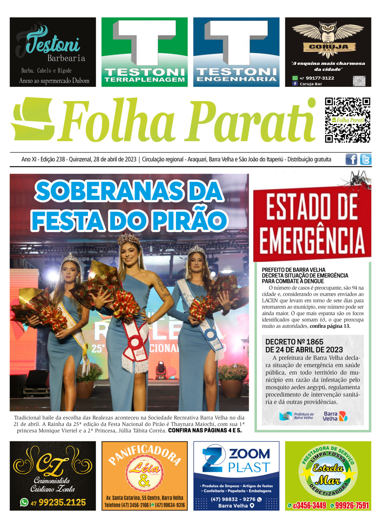 Folha Parati 238 capa