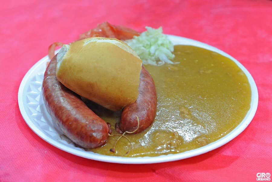 pirão com linguiça