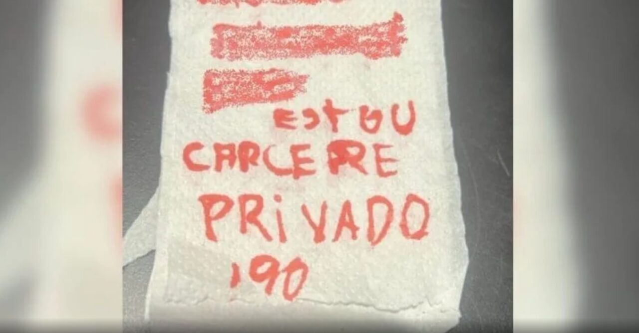 carcere privado bilhete no papel higiênico
