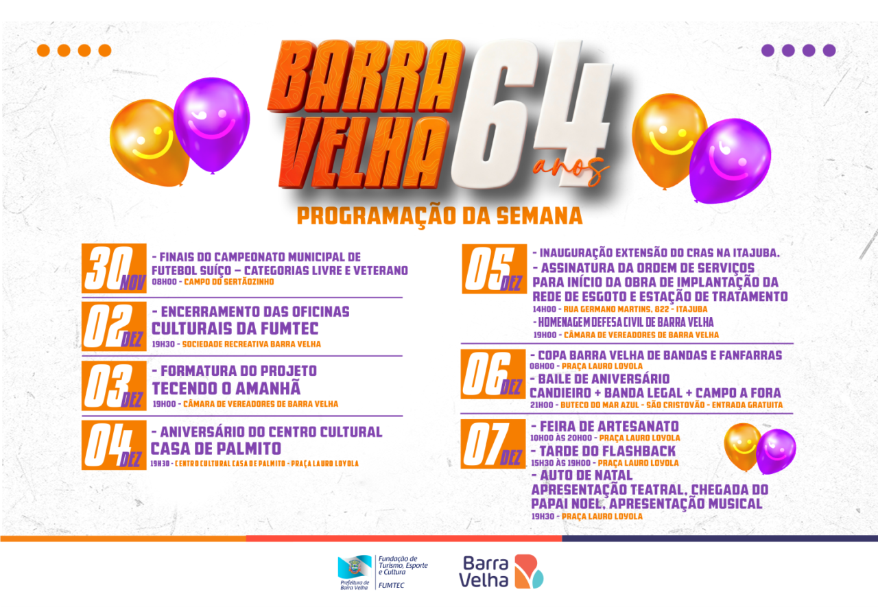 Aniversário Barra Velha 64 anos